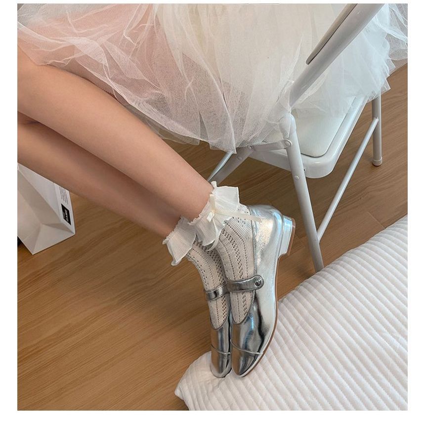 Ruffle Bow Short Socks SpreePicky