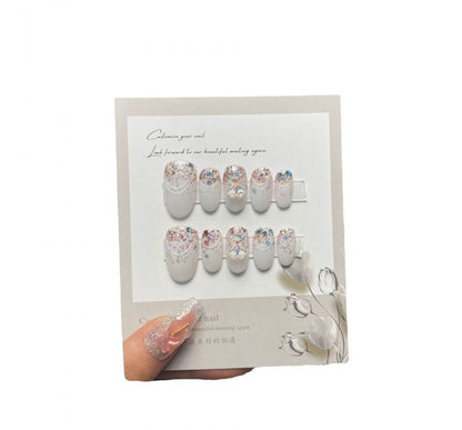 Sequined Faux Nail Tips SpreePicky