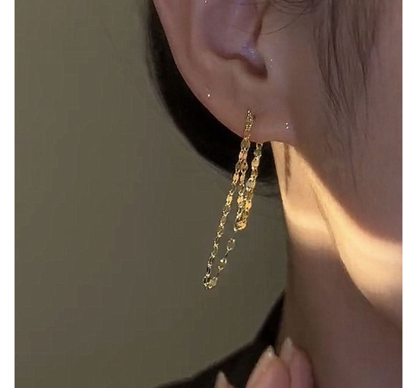 Layered Chained Alloy Dangle Earring SpreePicky