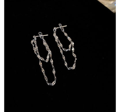 Layered Chained Alloy Dangle Earring SpreePicky