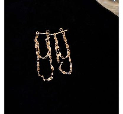 Layered Chained Alloy Dangle Earring SpreePicky