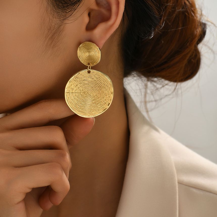 Disc Alloy Dangle Earring SpreePicky