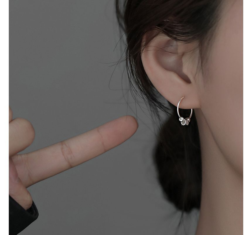 Geometric Alloy Hoop Earring SpreePicky