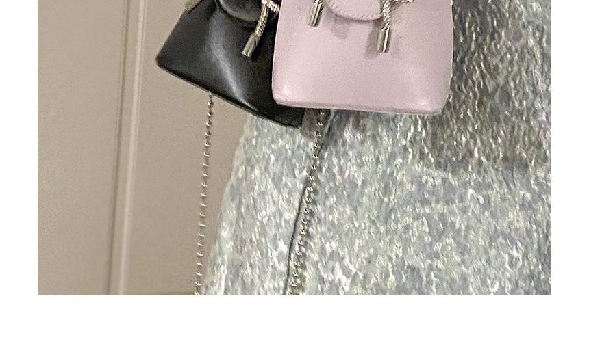 Faux Leather Plain Bow Hand  Bag SpreePicky