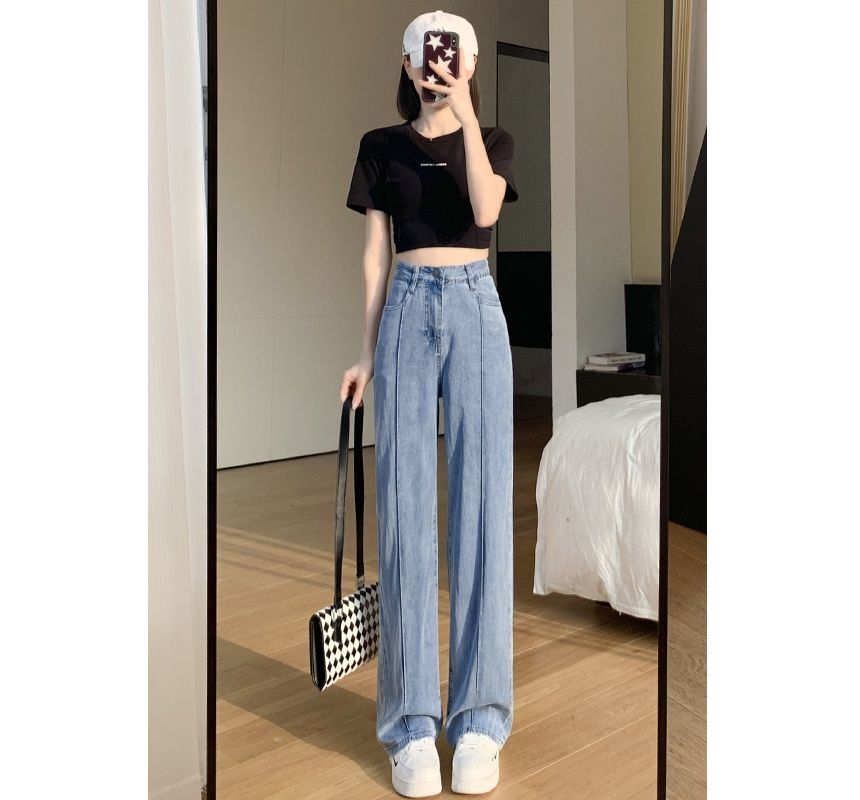 High Rise Straight Leg Jeans SpreePicky