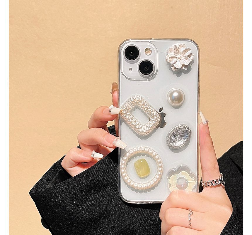 Embellished Transparent Phone Case - iPhone 14 Pro Max / 14 Pro / 14 Max / 14 / 13 Pro Max / 13 Pro / 13 / 13 mini / 12 Pro Max / 12 Pro / 12 / 12 mini / 11 Pro Max / 11 Pro / 11 / SE / XS Max / XS / XR / X / 8 / 8 Plus / 7 / 7 Plus SpreePicky