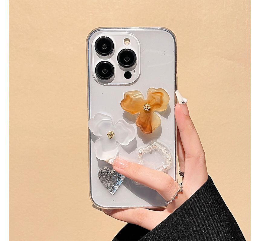 Embellished Transparent Phone Case - iPhone 14 Pro Max / 14 Pro / 14 Max / 14 / 13 Pro Max / 13 Pro / 13 / 13 mini / 12 Pro Max / 12 Pro / 12 / 12 mini / 11 Pro Max / 11 Pro / 11 / SE / XS Max / XS / XR / X / 8 / 8 Plus / 7 / 7 Plus SpreePicky