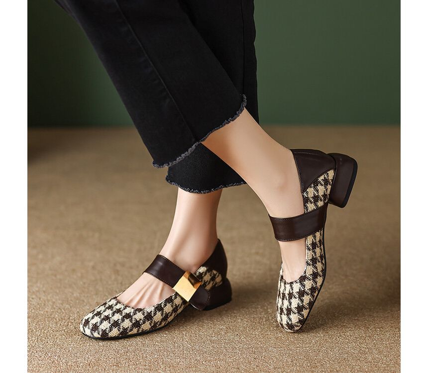 Houndstooth  Mary Jane Shoes SpreePicky