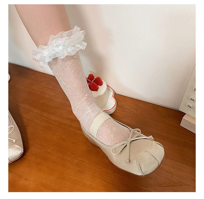 Ruffled Organza Socks SpreePicky