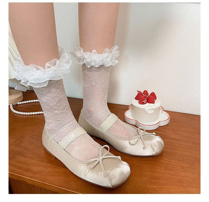 Ruffled Organza Socks SpreePicky