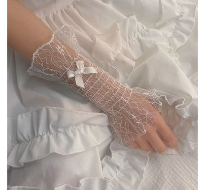 Ribbon Mesh Arm Sleeves SpreePicky