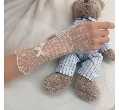 Ribbon Mesh Arm Sleeves SpreePicky