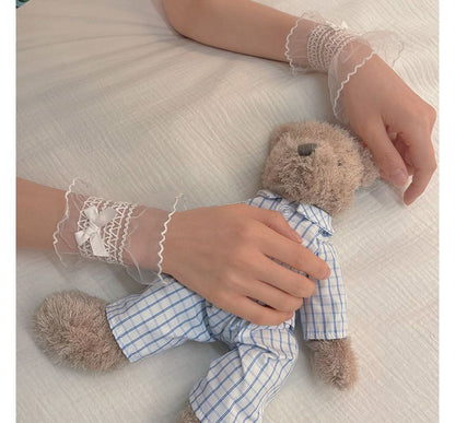 Ribbon Organza Wrist Cuffs SpreePicky