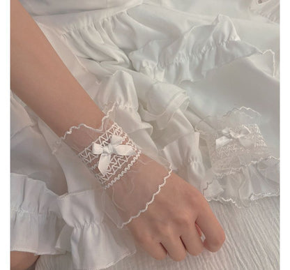 Ribbon Organza Wrist Cuffs SpreePicky