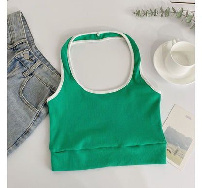 Halter Color Block Cami Top mySite