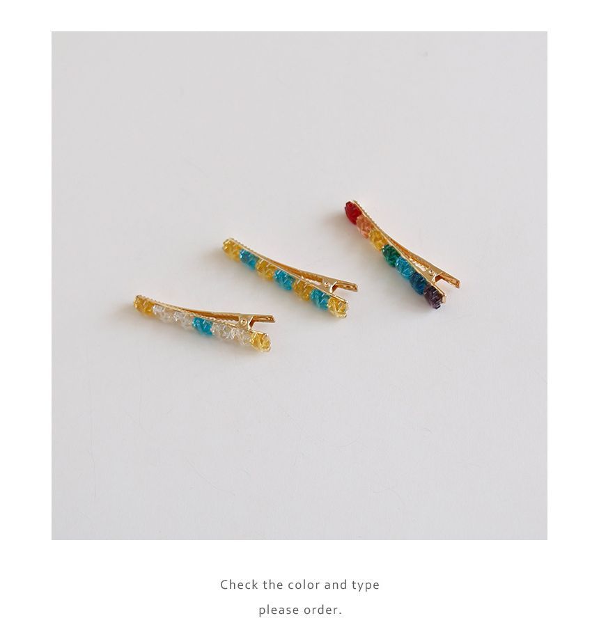 Bear / Rainbow Resin Hair Clip mySite