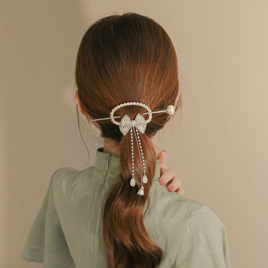 Faux Pearl Alloy Hair Stick (various designs) SpreePicky