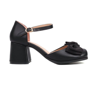 Block Heel Bow Sandals SpreePicky