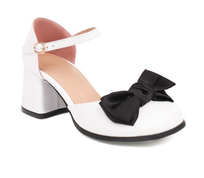 Block Heel Bow Sandals SpreePicky