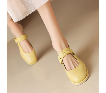 Block Heel Plain Slingback Sandals SpreePicky