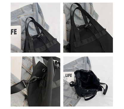 Plain Drawstring Bucket Bag mySite