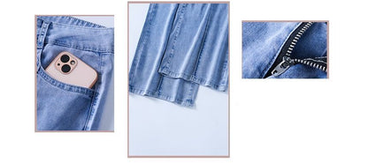 High Waist Washed Wide Leg Jeans SpreePicky