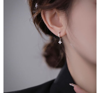 Floral Rhinestone Alloy Dangle Earring SpreePicky