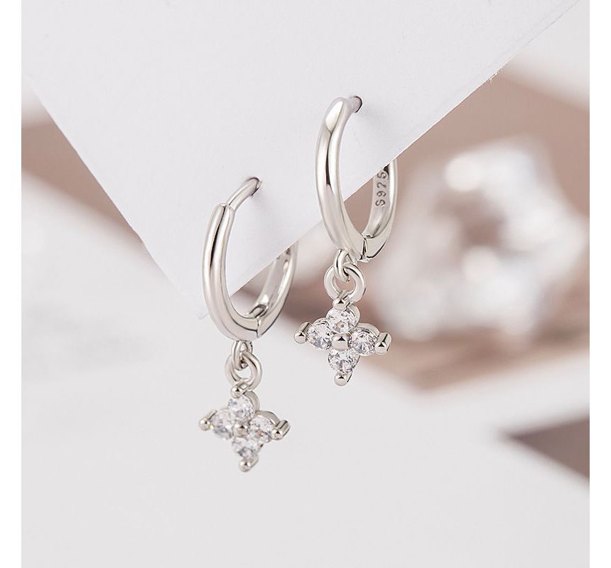 Floral Rhinestone Alloy Dangle Earring SpreePicky