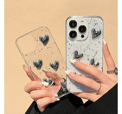 Heart Transparent Phone Case - iPhone 14 Pro Max / 14 Pro / 14 Max / 14 / 13 Pro Max / 13 Pro / 13 / 13 mini / 12 Pro Max / 12 Pro / 12 / 12 mini / 11 Pro Max / 11 Pro / 11 / SE / XS Max / XS / XR / X / 8 / 8 Plus / 7 / 7 Plus SpreePicky