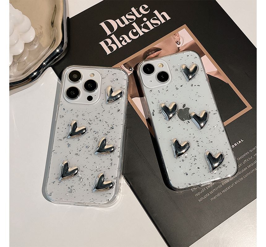 Heart Transparent Phone Case - iPhone 14 Pro Max / 14 Pro / 14 Max / 14 / 13 Pro Max / 13 Pro / 13 / 13 mini / 12 Pro Max / 12 Pro / 12 / 12 mini / 11 Pro Max / 11 Pro / 11 / SE / XS Max / XS / XR / X / 8 / 8 Plus / 7 / 7 Plus SpreePicky