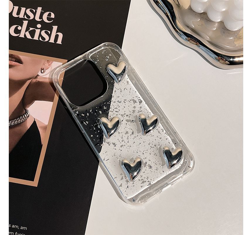 Heart Transparent Phone Case - iPhone 14 Pro Max / 14 Pro / 14 Max / 14 / 13 Pro Max / 13 Pro / 13 / 13 mini / 12 Pro Max / 12 Pro / 12 / 12 mini / 11 Pro Max / 11 Pro / 11 / SE / XS Max / XS / XR / X / 8 / 8 Plus / 7 / 7 Plus SpreePicky