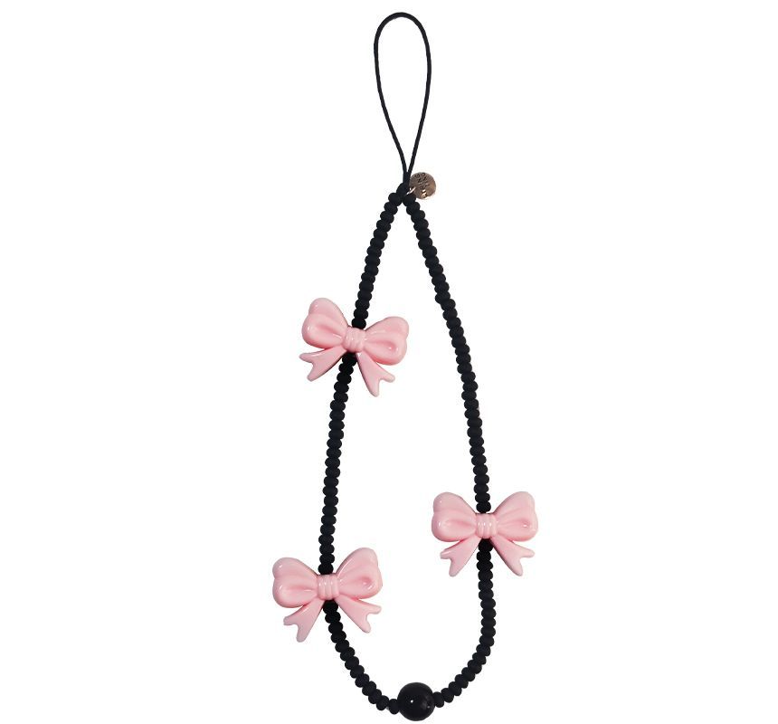 Bow Bead Phone Strap SpreePicky