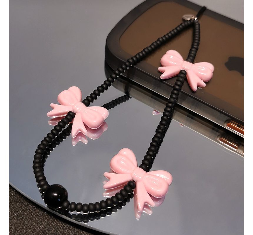 Bow Bead Phone Strap SpreePicky