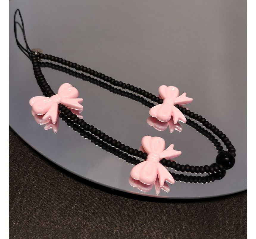 Bow Bead Phone Strap SpreePicky