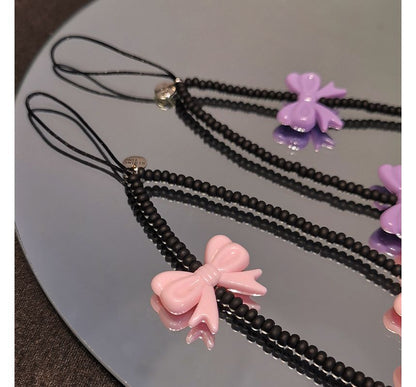 Bow Bead Phone Strap SpreePicky