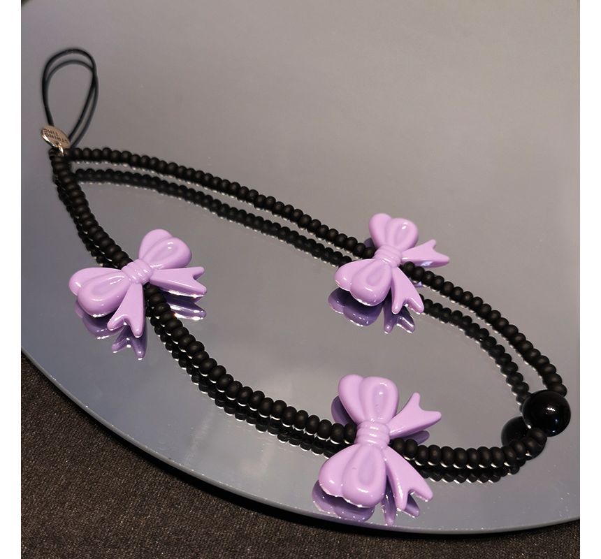 Bow Bead Phone Strap SpreePicky