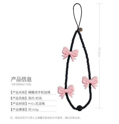 Bow Bead Phone Strap SpreePicky