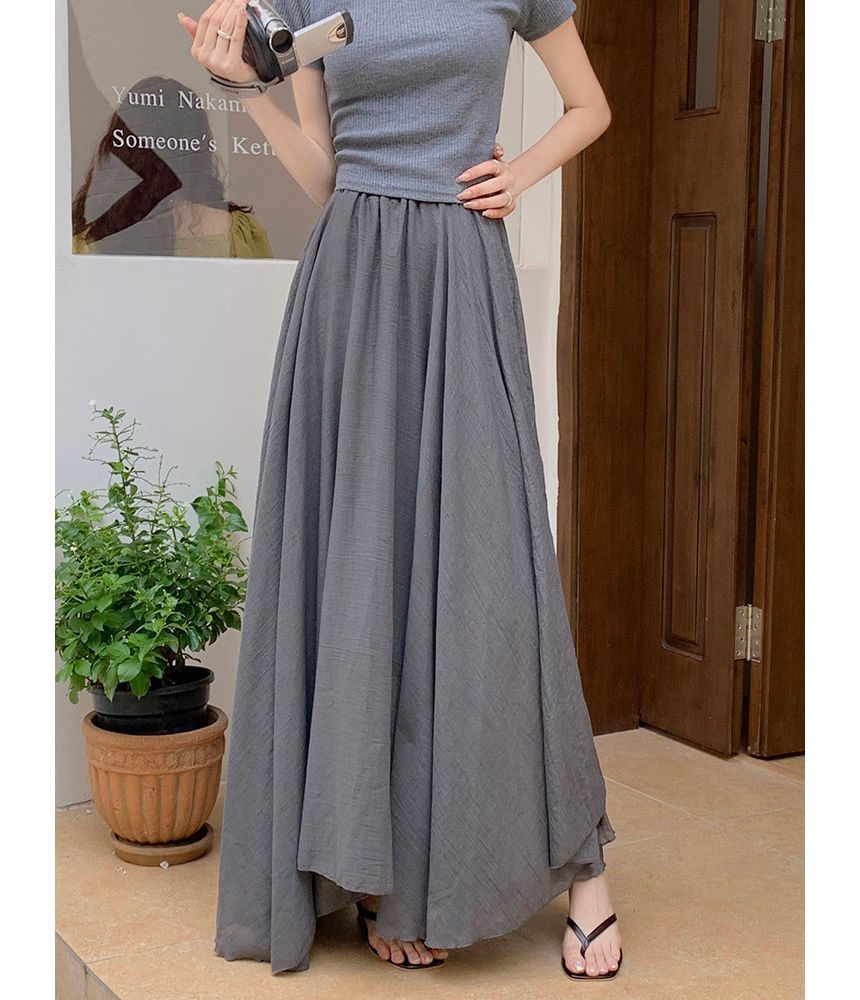 High Rise Plain Asymmetrical Maxi A SpreePicky