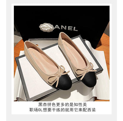 Pointed Cap Toe Bow Flats SpreePicky