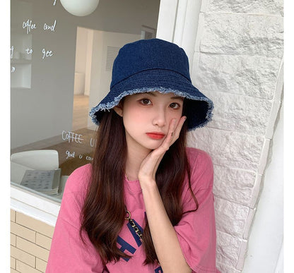 Fray Denim Bucket Hat SpreePicky