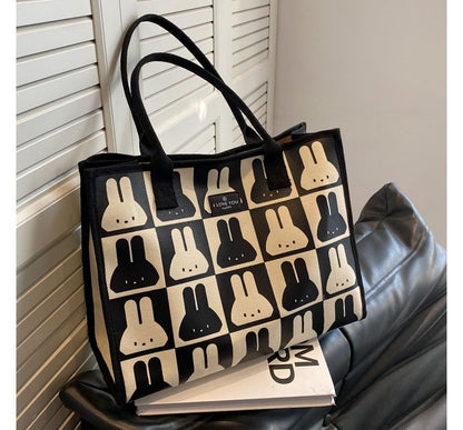 Rabbit Print Tote Bag SpreePicky