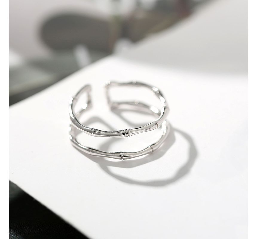 Bamboo Layered Alloy Open Ring SpreePicky