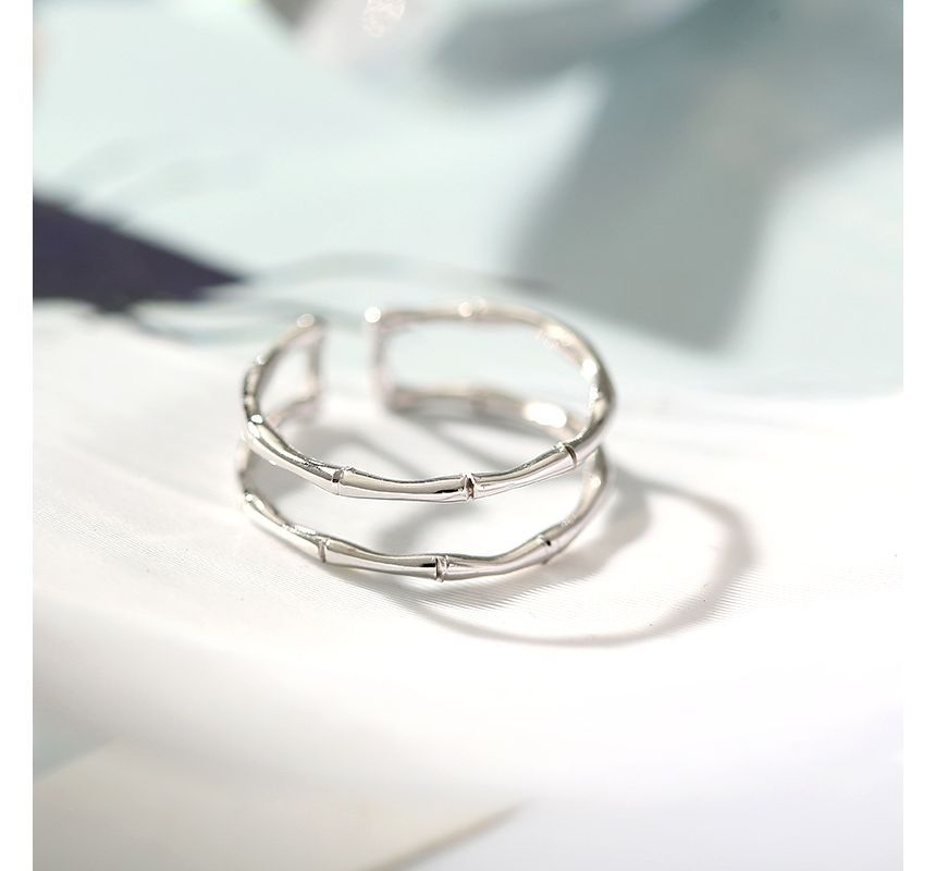 Bamboo Layered Alloy Open Ring SpreePicky