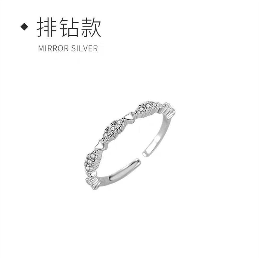 Heart / Rhinestone Alloy Ring SpreePicky