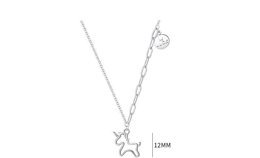 Unicorn Pendant Alloy Choker SpreePicky