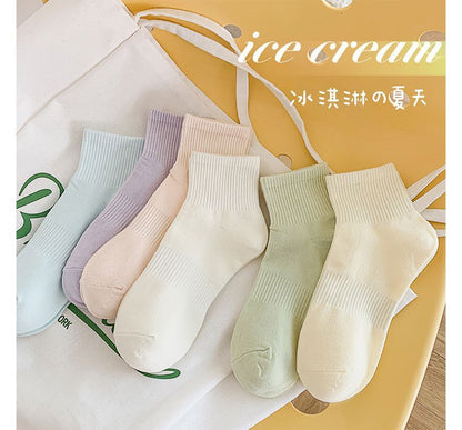 Set of 3 Pairs: Plain Ribbed Socks SpreePicky