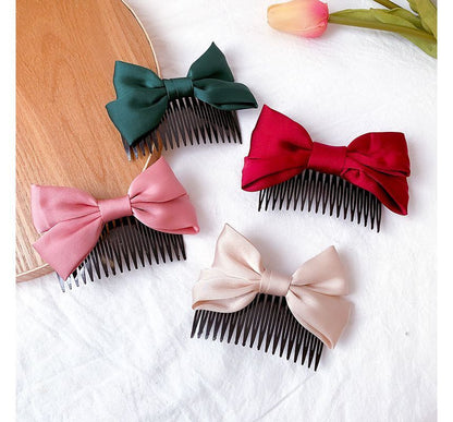 Bow Fabric Hair Comb SpreePicky