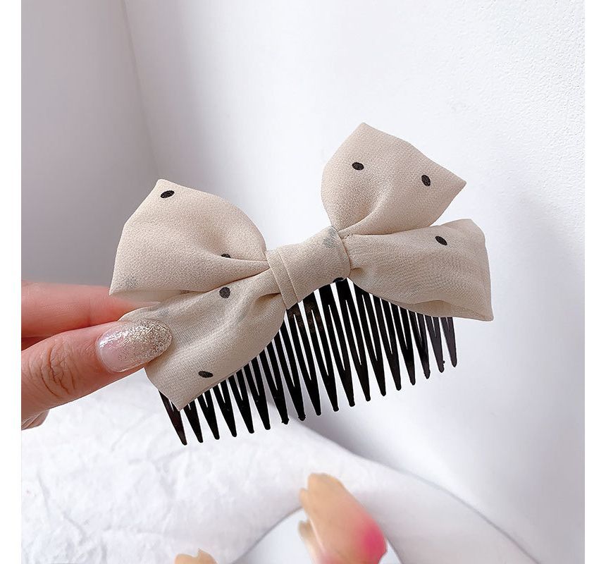 Bow Fabric Hair Comb SpreePicky