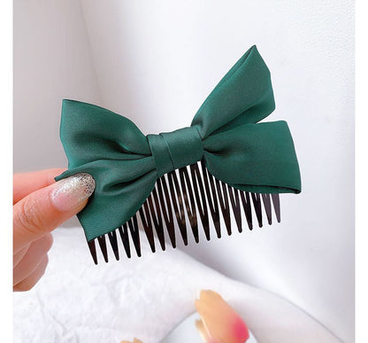 Bow Fabric Hair Comb SpreePicky