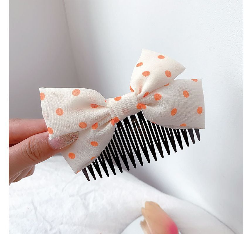 Bow Fabric Hair Comb SpreePicky